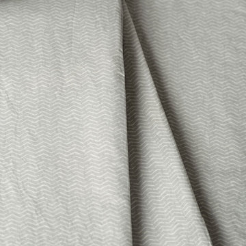 Gray fabric with a subtle pattern. 100% Organic percale cotton bed sheets. 